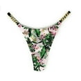 thumbnail image 1 of Victoria's Secret Bombshell Shine Thong Panty Light Pink Floral Chain Size X-Large NWT, 1 of 2