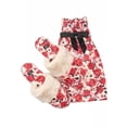thumbnail image 1 of Victoria's Secret Champagne Pink Rose Signature Satin Slippers Small (5/6) NWT, 1 of 3