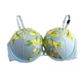 thumbnail image 1 of Victoria's Secret Dream Angels Embroidered Push Up Bra Blue Floral Lemons Lace,  34D NWT, 1 of 2