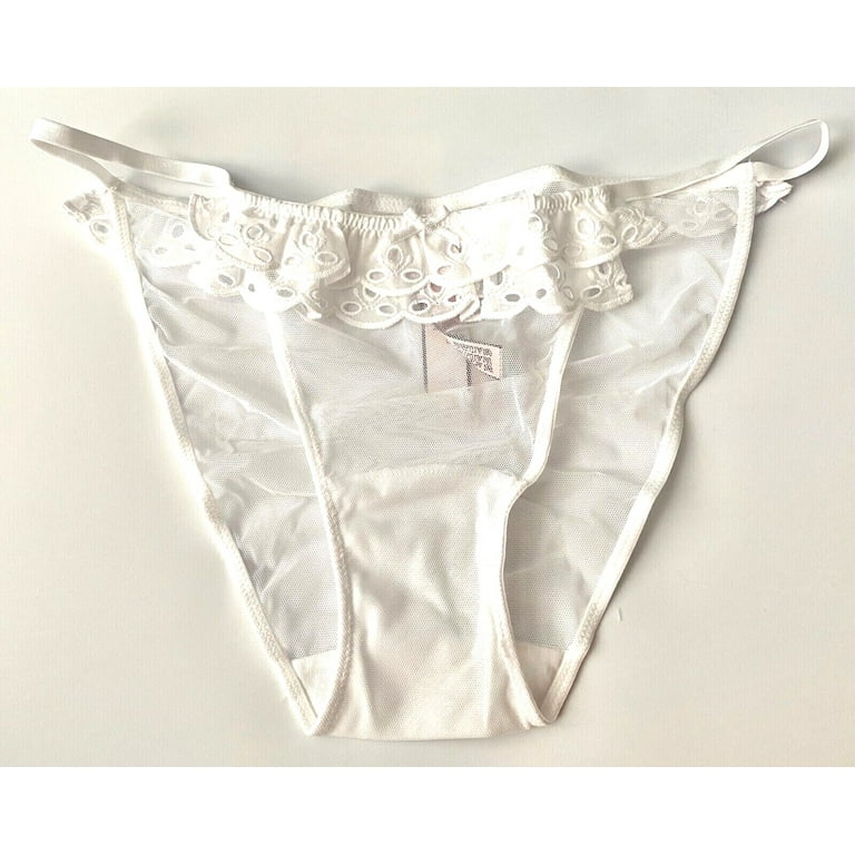 Victoria's Secret Dream Angels String Bikini Panty White Mesh