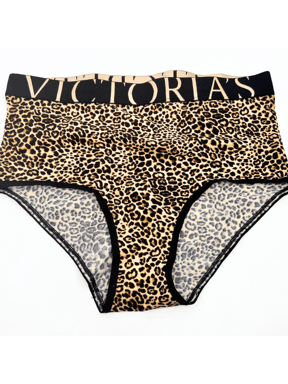 Exploded Logo Cotton Modern Brief Panty Leopard Small