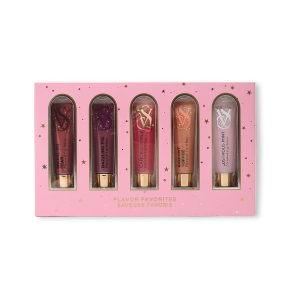 Victoria's Secret Flavor Favorites Lip Gloss Gift Set, 5 Assorted Flavors