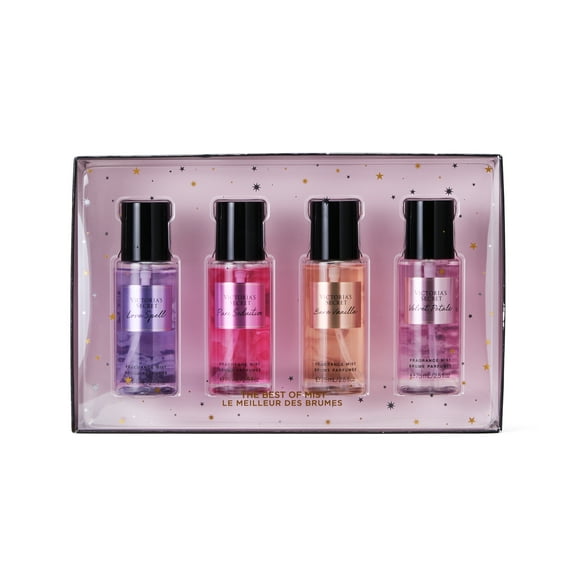 Victoria's Secret Fragrance Mist Collection 4 Piece Mini Gift Set, Assorted Scents