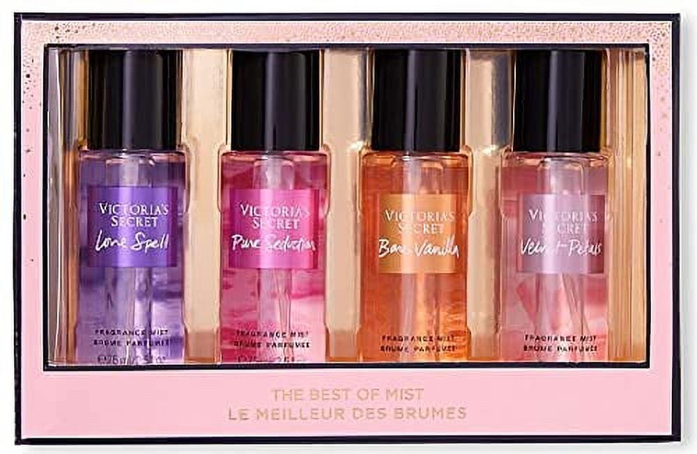 Victoria's Secret Fragrance Mist Gift Set, Bare Vanilla, Love Spell, Pure  Seduction, Velvet Pedals 