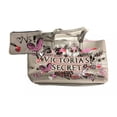 thumbnail image 1 of Victoria's Secret Gray Graffiti Weekender City Tote Bag Purse With Wristlet NWT, 1 of 3