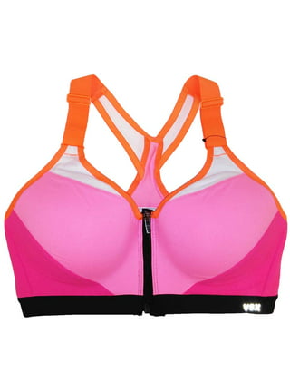 PINK Victoria's Secret Ultimate Push Up Cage Front Strappy Black Sports Bra  XS