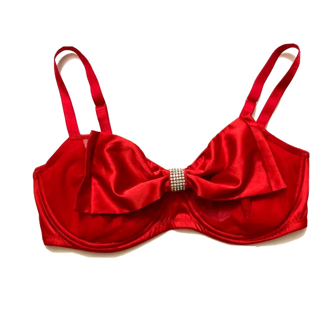 Victorias Secret Dream Angels Bra Red Satin Bow Bling 36C Garter Belt : Buy  Online in the UAE, Price from 331 EAD & Shipping to Dubai