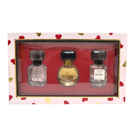 Victoria's Secret Mini Perfume Gift Set 3 Piece Eau De Parfum Travel Size - Bombshell, Bare, and Tease