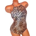 thumbnail image 1 of Victoria's Secret One Piece Swim Large Leopard Animal Print Macrame Size Medium NWT, 1 of 4