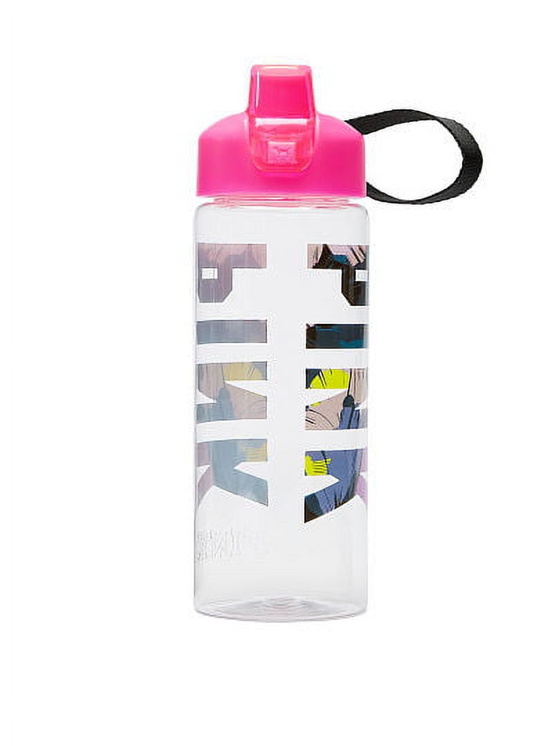 Victorias Secret HOT PINK Retro Good Vibes WATER BOTTLE 32OZ White Straw  NEW 667544002725