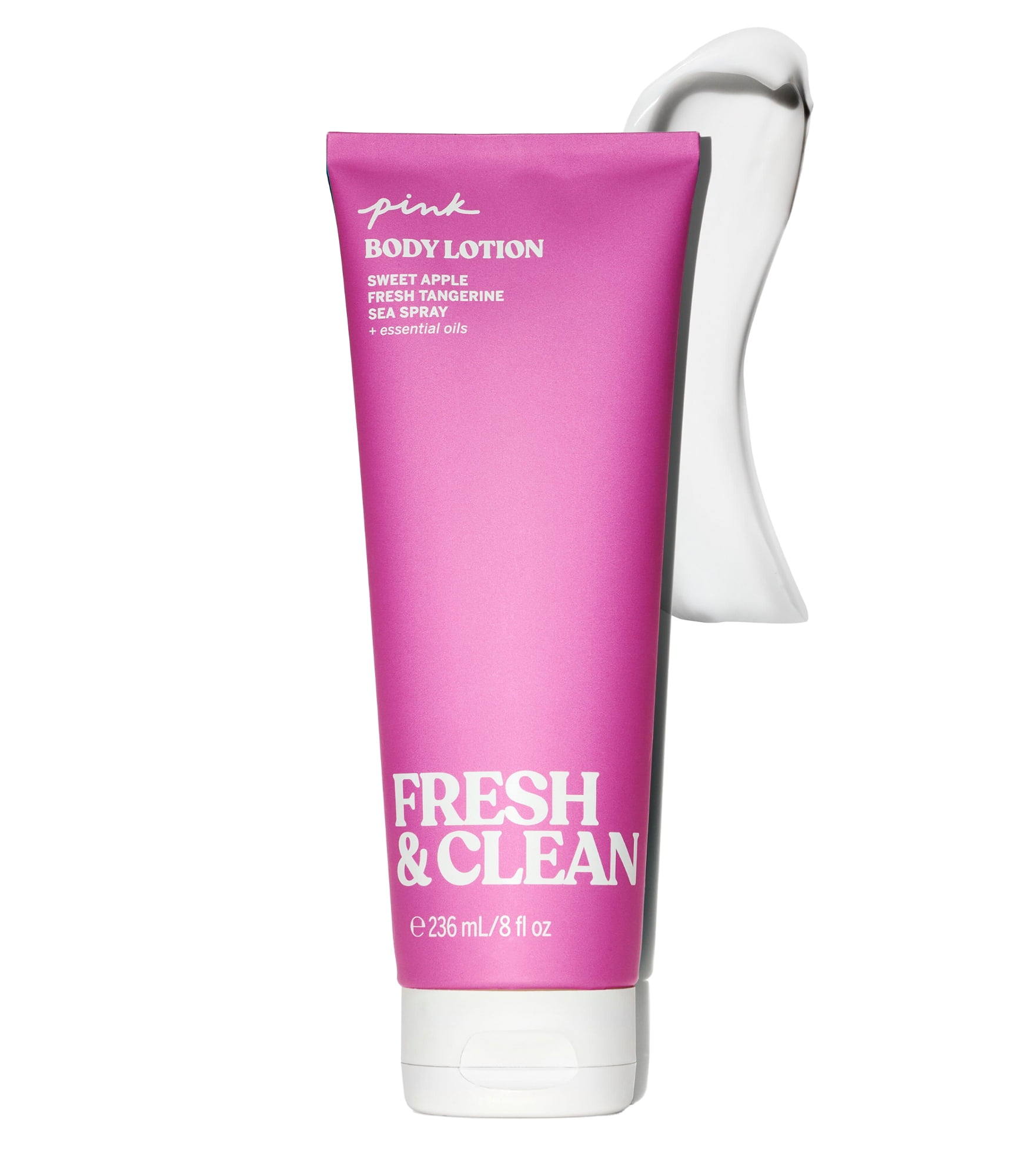Victoria's Secret PINK Fresh & Clean Fragrance Body Lotion, Notes of Apple, Tangerine & Sea Spray (8 oz)