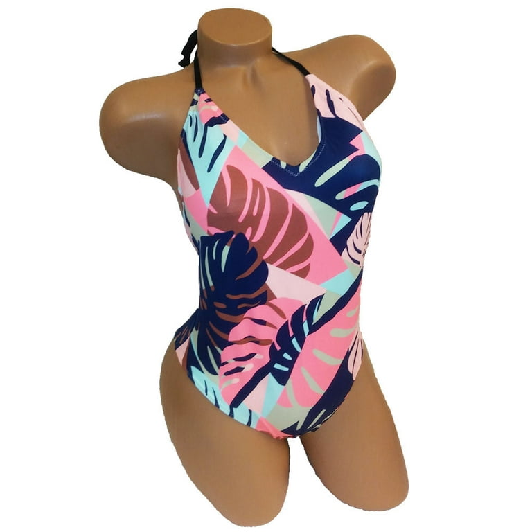 Victoria s Secret PINK One Piece Swimsuit Small Black Floral
