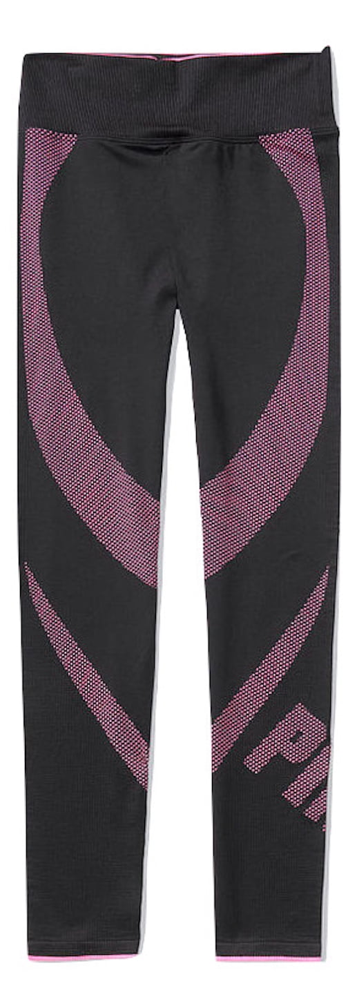 Victoria's Secret Pink Active Seamless Tight Legging Color Black/Pink Size  XSmall NWT 