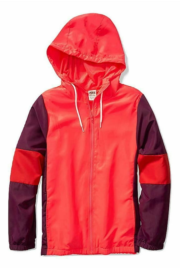 Pink Anorak Windbreaker Jacket Multi Color X-Small/Small NWT