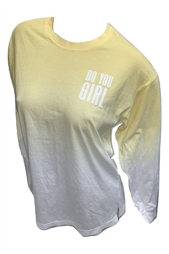Pink Campus Long Sleeve Tee Color Yellow/White Size XSmall NWT