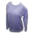 thumbnail image 1 of Victoria's Secret Pink Campus Pieced Velour Sweater Medium Purple Oversize Nwt, 1 of 2