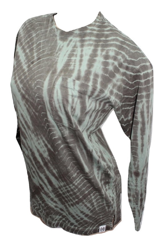 Pink Campus Pocket Crew Neck Tee XSmall Tie Dye Green NWT