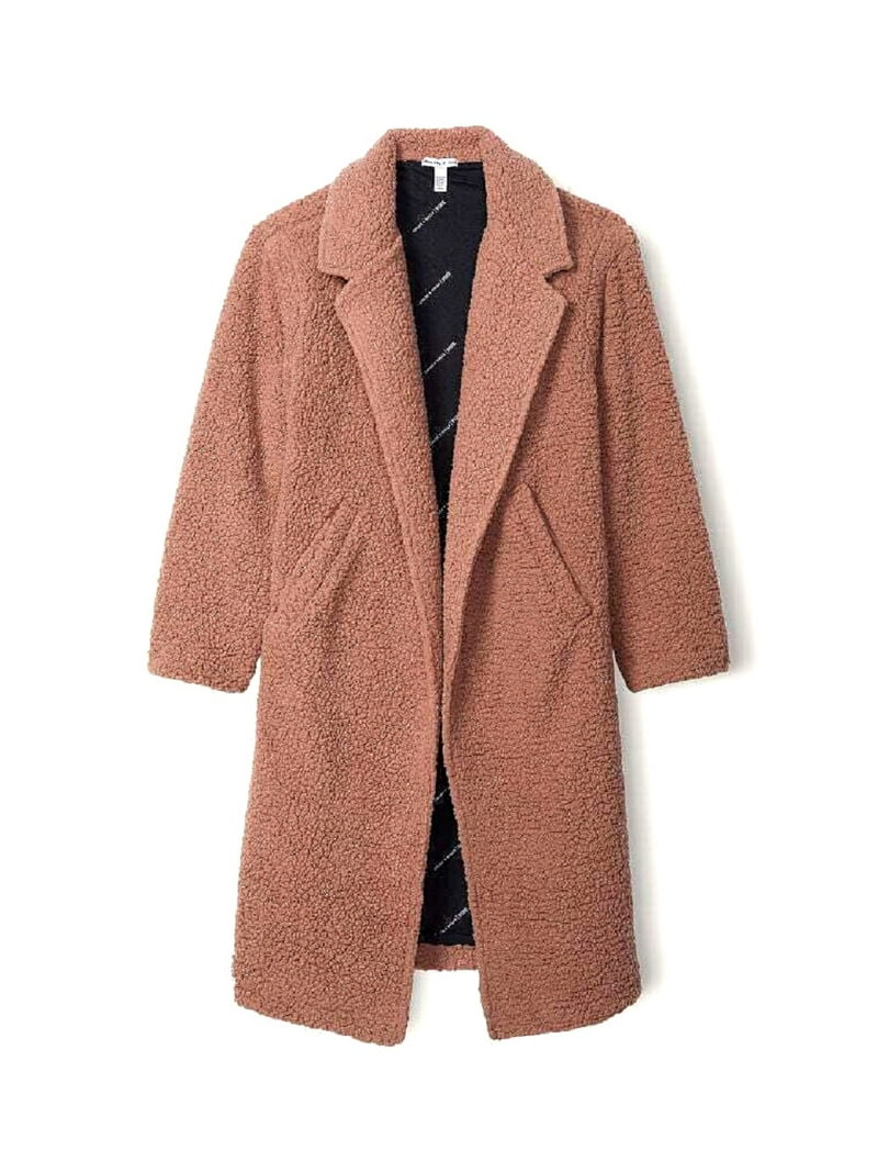 Victoria's Secret Pink Chloe X Halle Long Sherpa Trench Coat Color