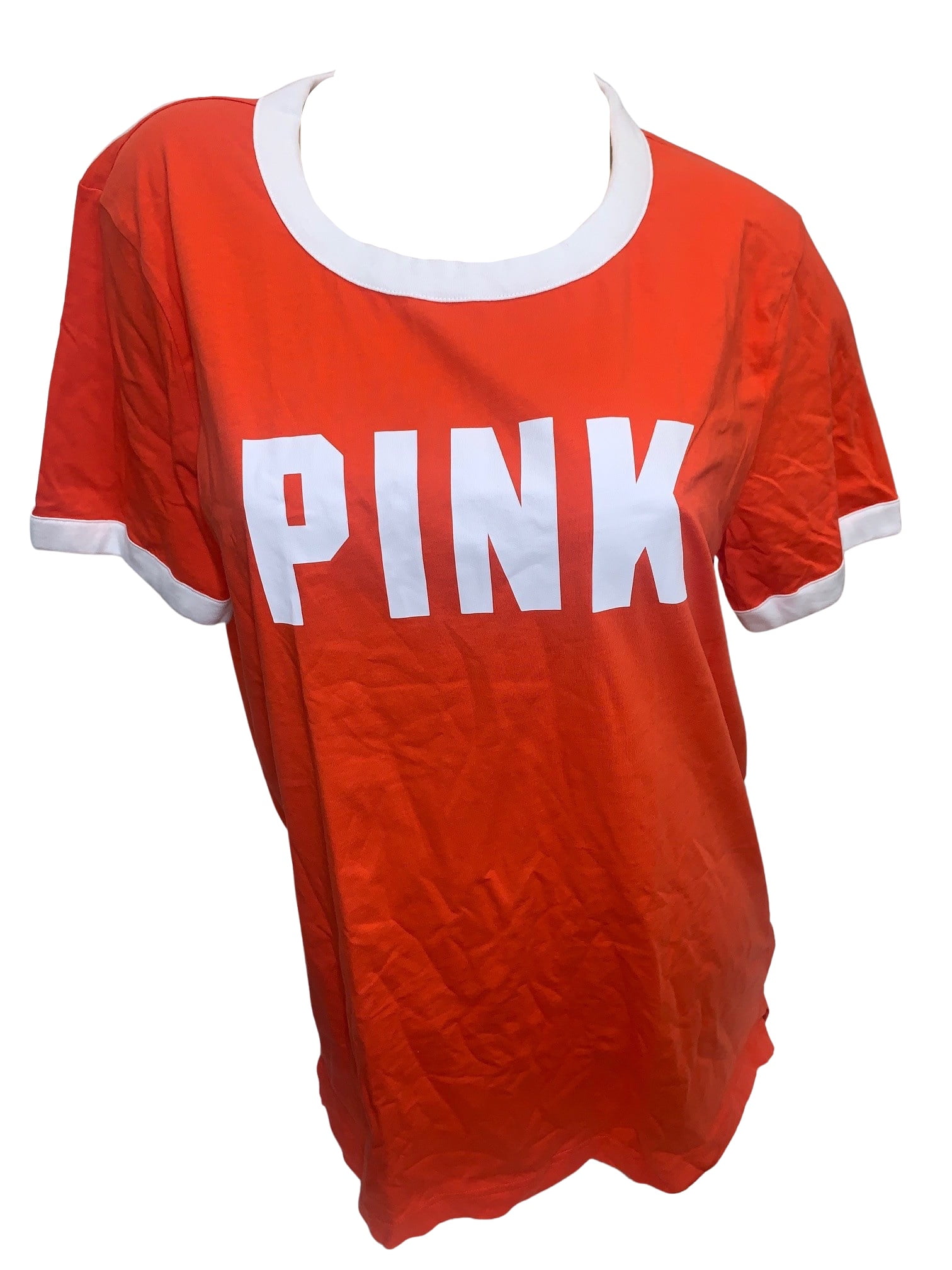 Victoria's Secret Pink Ombre Rainbow Dog Campus Tee Shirt + Pants Set L XL  NWT