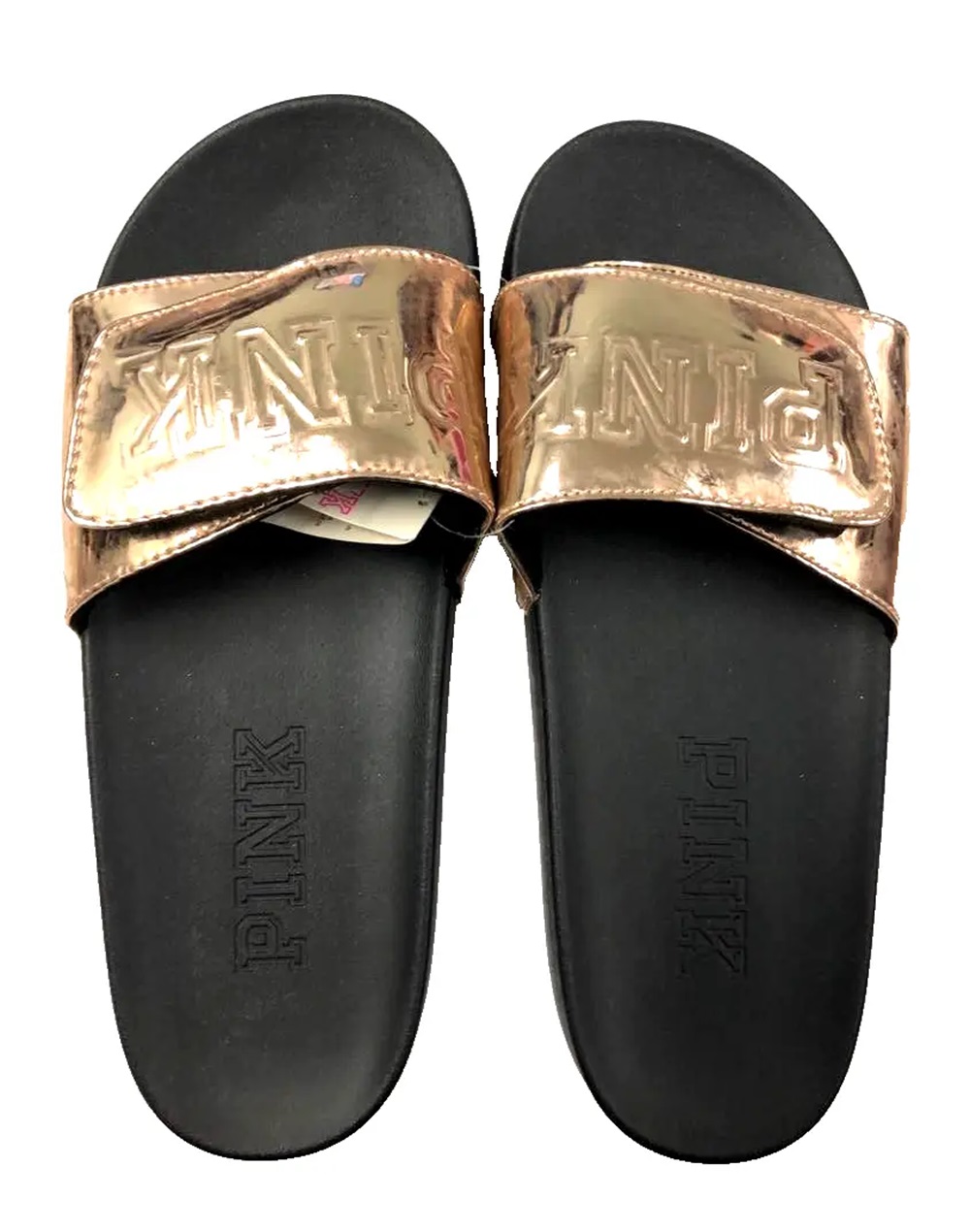 rose gold crossover sandals