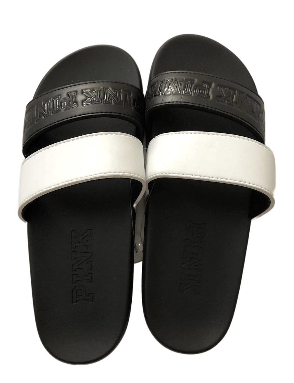 Pink double shop strap slides black
