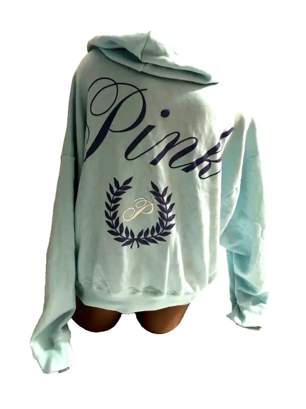 Victoria s Secret Pink Everyday Fleece Relaxed Full Zip Hoodie Color Light Blue NWT Walmart Business Supplies
