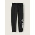 thumbnail image 1 of Victoria's Secret Pink Everyday Lounge Classic Sweatpants Pants Black Script Logo Size Medium NWT, 1 of 2