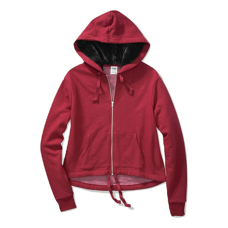 Victoria's secret pink fur lined hoodie online