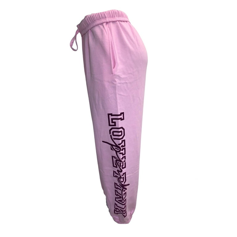 Victoria s Secret Pink High Waist Medium Fleece Baggy Campus Sweatpants with Adjustable Drawcord Pockets Nwt Walmart