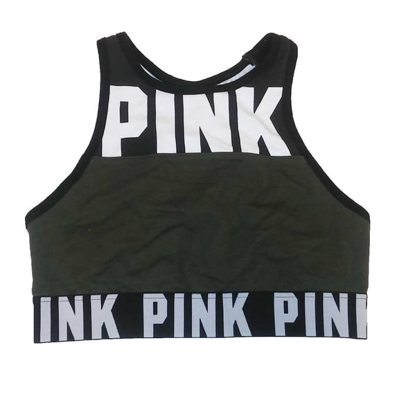 Victoria's Secret Pink High-Neck Crop Top Racerback Sport Bra