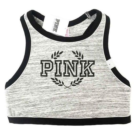Victoria's Secret Pink High-Neck Crop Top Racerback Sport Bra
