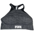 thumbnail image 1 of Victoria's Secret Pink High Neck Ultimate Mesh Racerback Sport Bra Color Marl Gray Size Medium NWT, 1 of 2