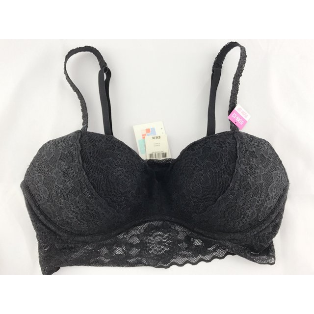 Victoria's Secret Pink Lace Push up Bra Bralette Black Small 34A 34B ...