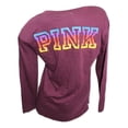 thumbnail image 1 of Victoria's Secret Pink Legging Tee Burgundy/Maroon V-Neck XSmall Nwt, 1 of 2