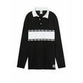thumbnail image 1 of Victoria's Secret Pink Long Sleeve Rugby Button-up Tee Black Large New, 1 of 2