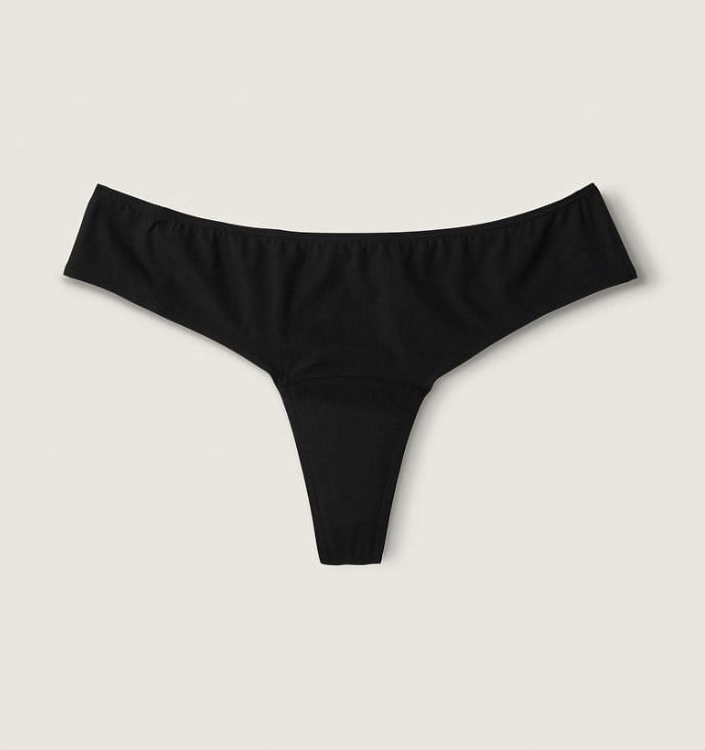 Victoria'S Secret Thongs  Smooth Seamless Thong Panty Black