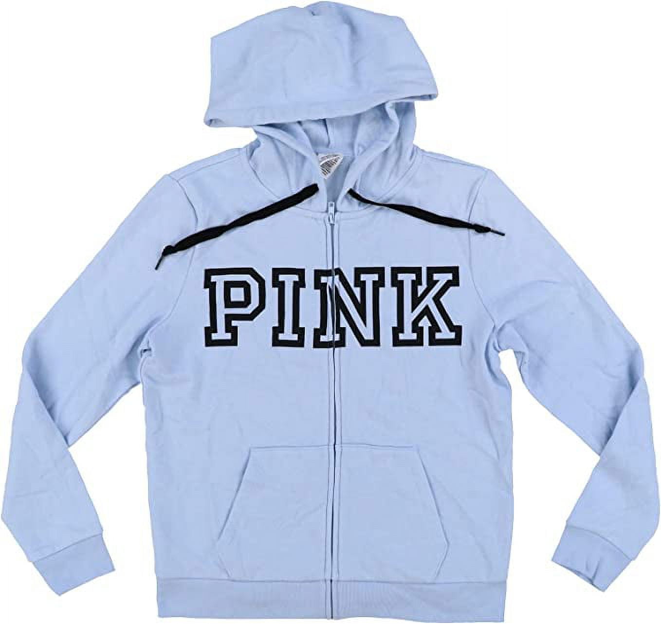 Victoria's Secret Pink Perfect Full Zip Hoodie Sky Blue Size X-Small NWT