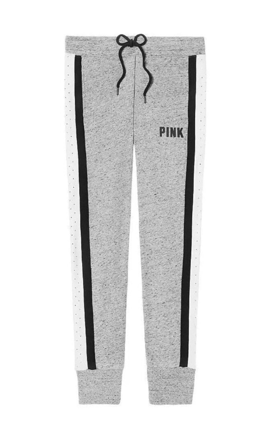 Victoria's Secret Pink Rhinestone Bling Skinny Jogger Pants Gray Size Large NWT