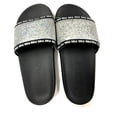 thumbnail image 1 of Victoria's Secret Pink Single Strap Silver Glitter Slides Sandals Size Small (5/6) NWT, 1 of 3