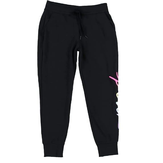 Victoria's Secret Pink Skinny Jogger Pant Sweatpants Black with Multicolor Logo Size Medium NWT