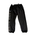 thumbnail image 1 of Victoria's Secret Pink Sweatpants Classic Fit Lounge Pant Black Glitter Shine Logo Size Medium NWT, 1 of 3