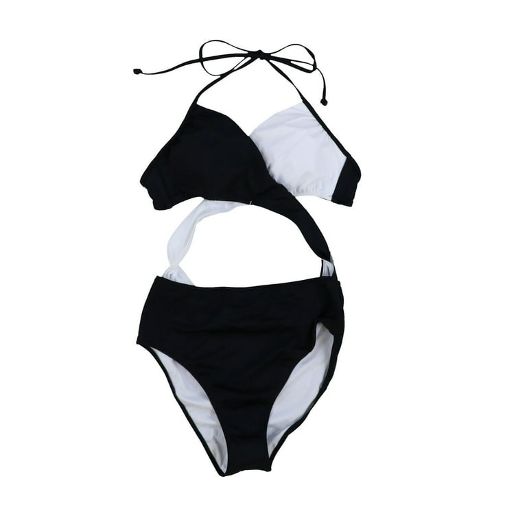 Victoria's Secret Pink Swim One Piece Monokini Bathing Suit Black