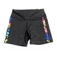 thumbnail image 1 of Victoria's Secret Pink Ultimate Bike Short Color Black Multicolor Side Stripe Size X-Large NWT, 1 of 4