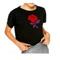 thumbnail image 1 of Victoria's Secret Pink Women's Sequin Rose Crop Top T-Shirt Black XS, $35 NWT, 1 of 6