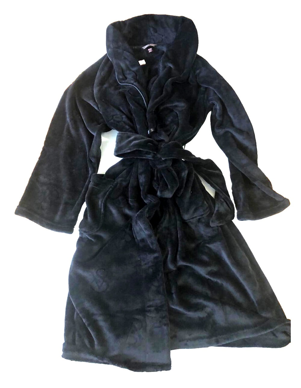 VICTORIA'S SECRET THE COZY Plush ロング ROBE Victoria's Secret Plush Cozy Robe VS Logo Color Black Size