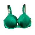 thumbnail image 1 of Victoria's Secret Rhinestone Shine Strap Push-up Bikini Swim Top Green Cup Size 36B NWT, 1 of 2