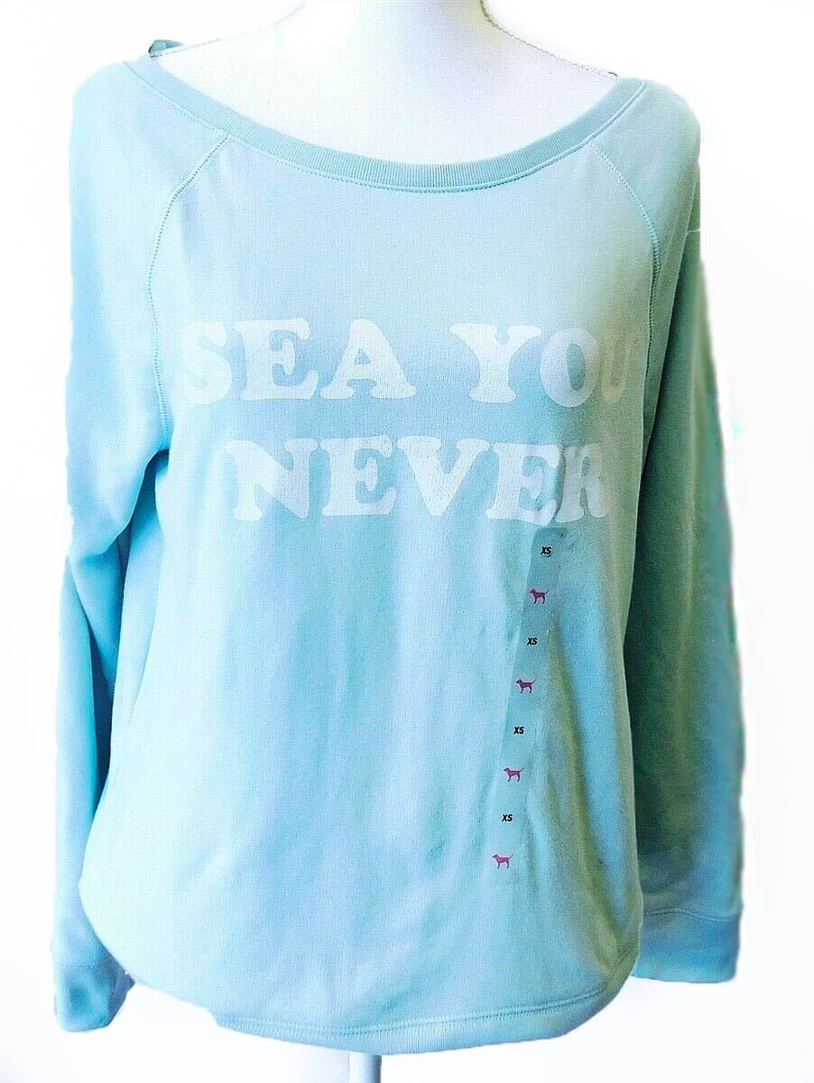 Victoria's Secret 'Sea You Never' Sweatshirt mint green Size XS