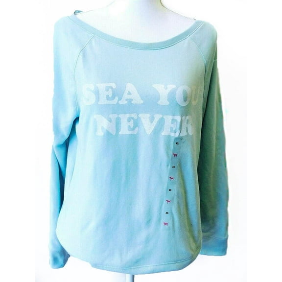 Victoria's Secret 'Sea You Never' Sweatshirt mint green Size XS