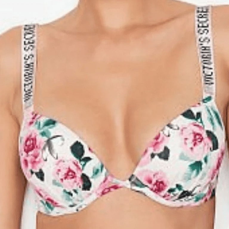 Victoria's Secret Shine Strap Bombshell Push-Up Bikini Top Pink 32C, $70  NWT 