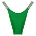 thumbnail image 1 of Victoria's Secret Shine Strap Brazilian Bikini Swim Bottom Green Size Medium NWT, 1 of 3
